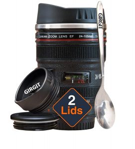 GIRGIT Camera Lens Mug-Thermos for Coffee