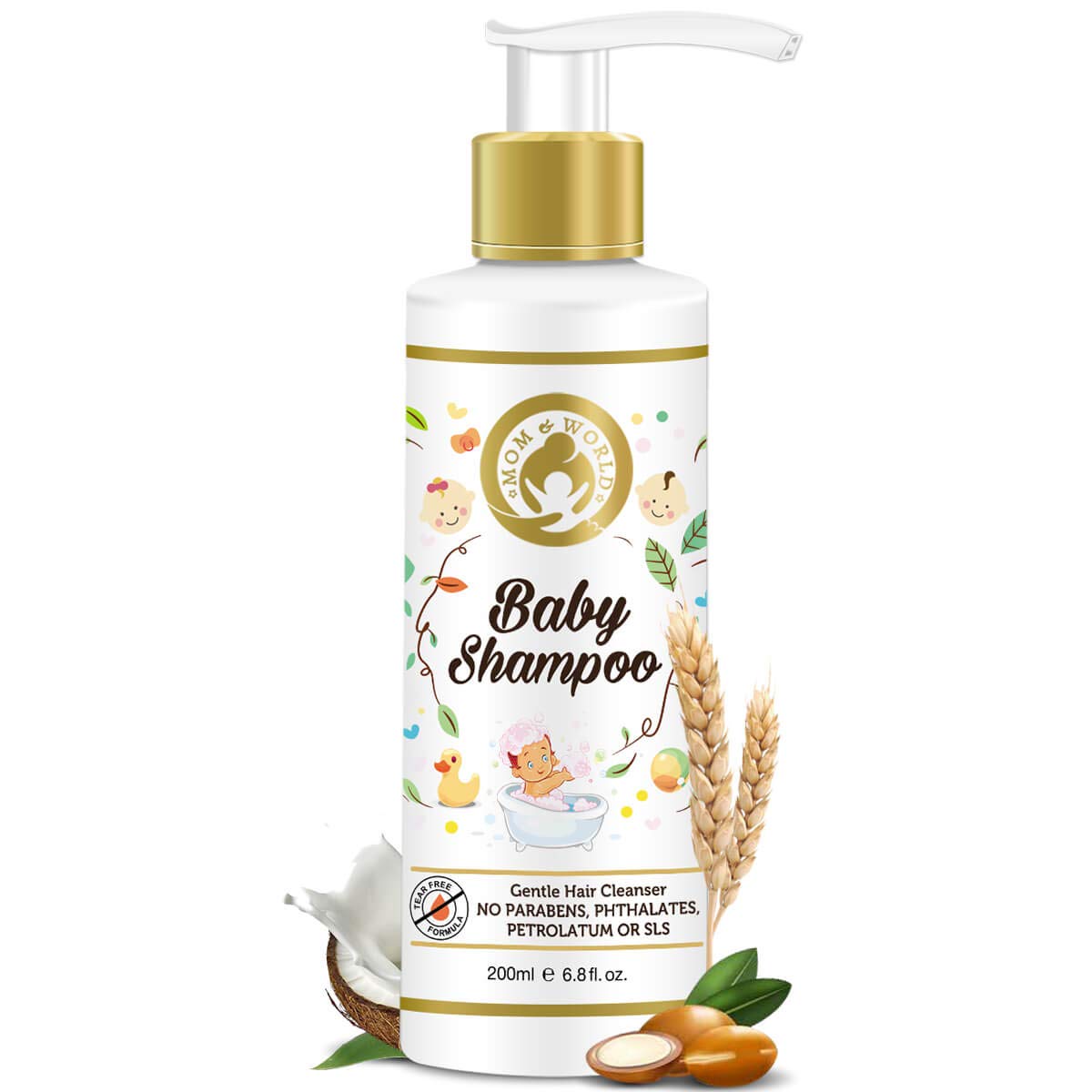 Mom & World Tear-Free Baby Shampoo (Organic Shampoo)