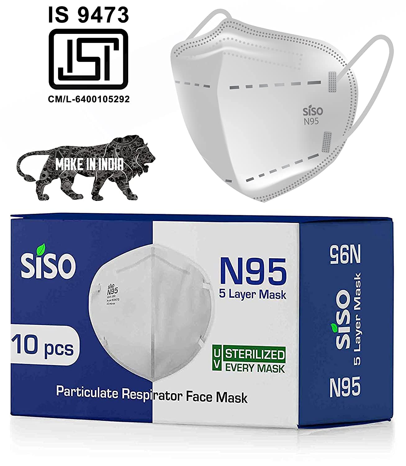 Siso 5 layer N95 face mask