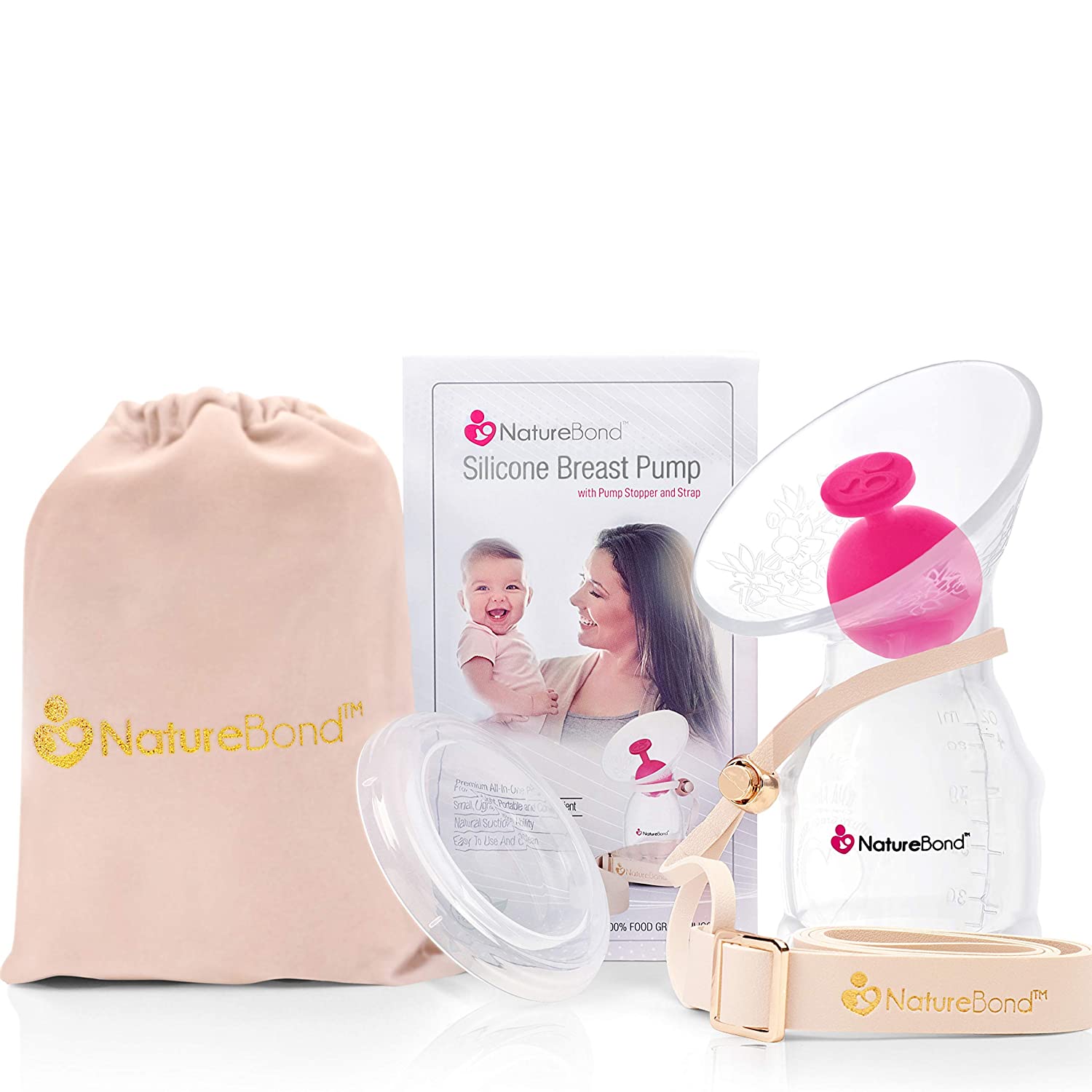 NatureBond Silicone Breastfeeding Manual Breast Pump