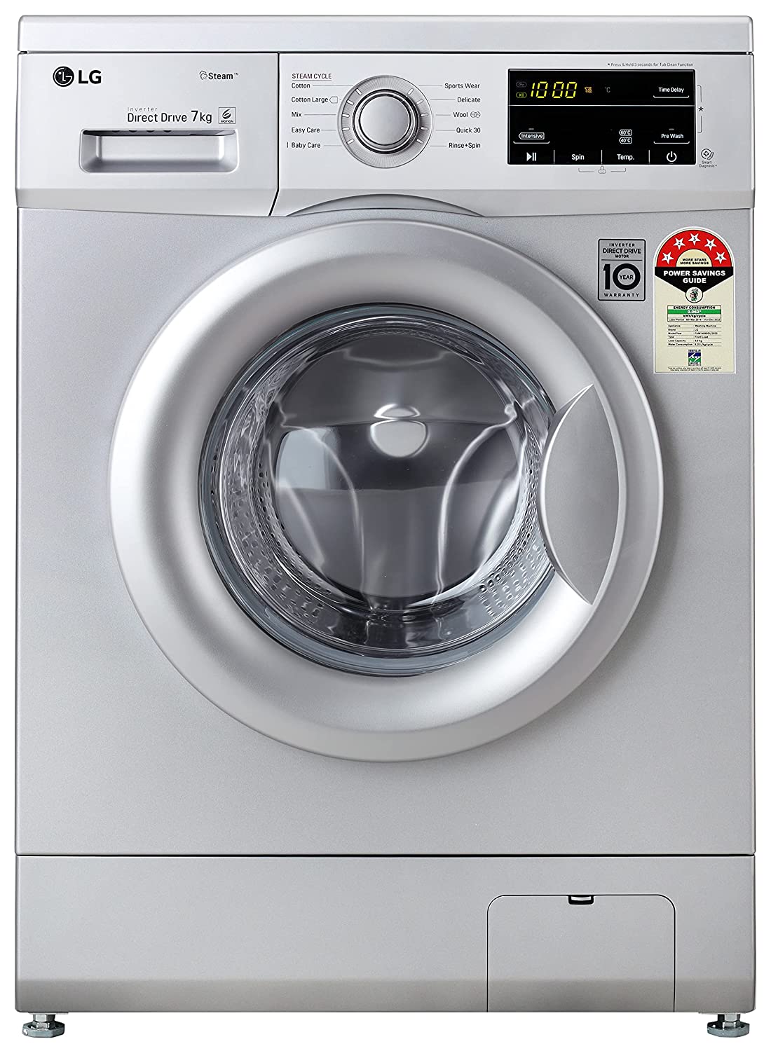 LG 7 Kg 5 Star Inverter Touch Control Fully-Automatic Front Load Washing Machine